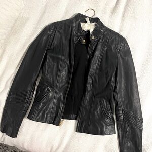 LIKE NEW Bagatelle Leather Moto Jacket, Size 8